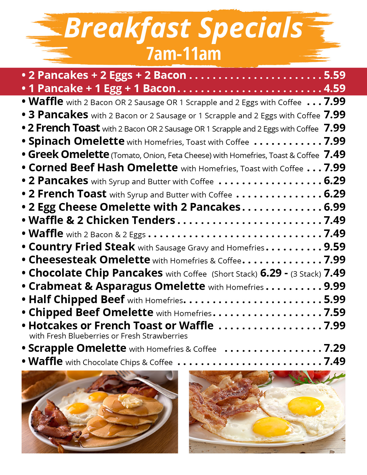 Specials Sage Diner Salisbury